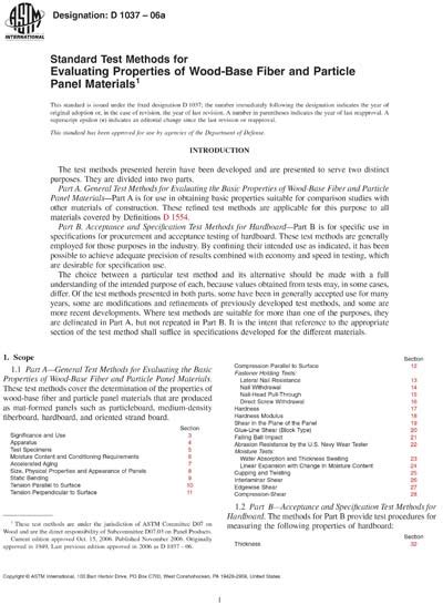 wood base fiber test methods